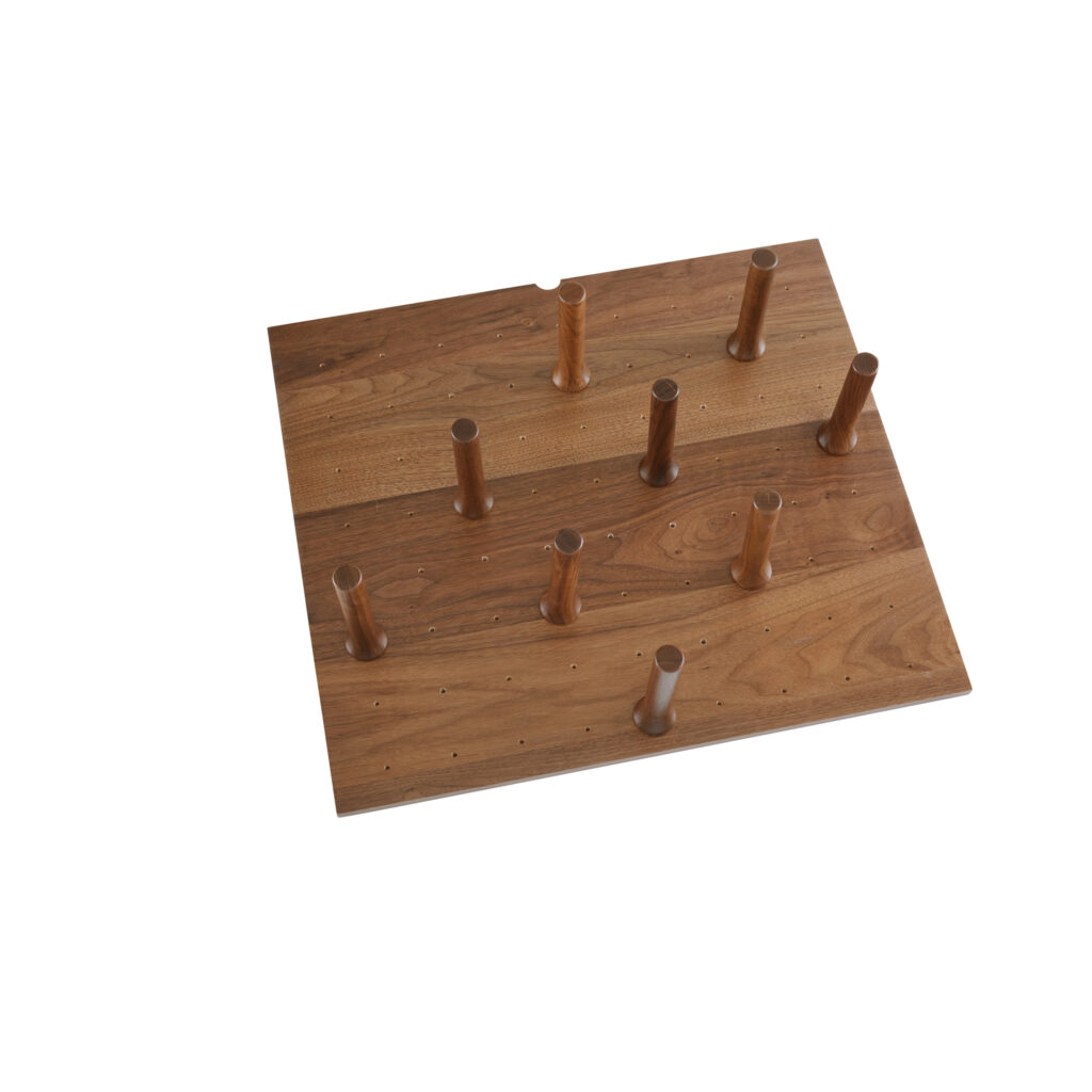 Rev-A-Shelf Walnut Trim-to-Fit Drawer Peg Board Insert with Wooden Pegs