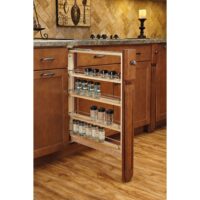 Rev-A-Shelf Wood Base Filler Pullout Organizer for New Kitchen Applications w/ BB Soft-Close