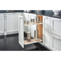 Rev-A-Shelf Two-Tier Sold Surface Pullout Organizers w/ Soft-Close Maple