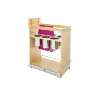Rev-A-Shelf Wood Base Cabinet Knife Block Pullout Organizer w/ Soft-Close
