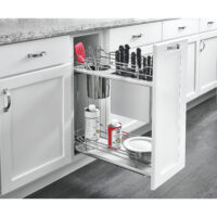 Rev-A-Shelf Two-Tier Knife Block Pullout Organizers w/ Soft-Close Gray