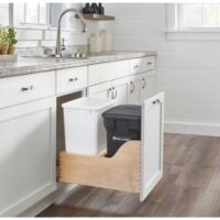 Rev-A-Shelf Wood Pullout Trash/Waste and Compost Container w/ Soft-Close