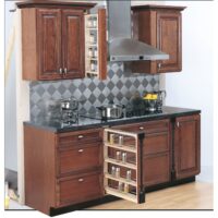 Rev-A-Shelf Wood Base Filler Pullout Organizer for New Kitchen Applications