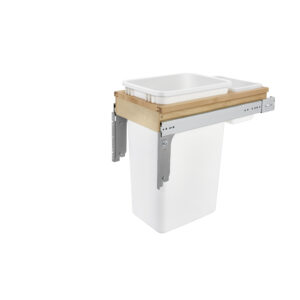 Rev-A-Shelf Wood Top Mount Pullout Single Trash/Waste Container For Full-Height Cabinets 1-1/2 in