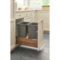 Rev-A-Shelf Walnut Bottom Mount Pullout Waste/Trash Container