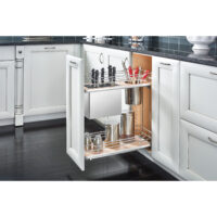 Rev-A-Shelf Two-Tier Knife Block Pullout Organizers w/ Soft-Close Maple