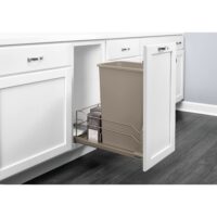 Rev-A-Shelf Steel Bottom Mount Pullout Waste/Trash Container for Full-Height Cabinets w/ Soft-Close