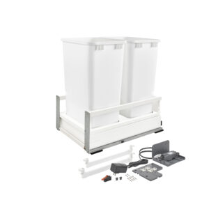 Rev-A-Shelf Tandem Pullout Waste/Trash Container w/ Soft-Close and SERVO-DRIVE System 18"