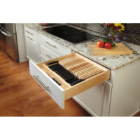 Rev-A-Shelf Wood Trim-to-Fit Knife Block Drawer Insert Organizer