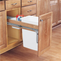 Rev-A-Shelf Wood Top Mount Pullout Single Trash/Waste Container 1-1/2 in