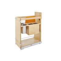 Rev-A-Shelf Wood Base Cabinet Knife Block Pullout Organizer w/ Soft-Close