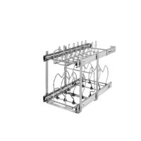 Rev-A-Shelf Two-Tier Steel Wire Pullout Cookware Cabinet Organizer
