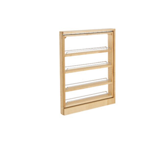 Rev-A-Shelf Wood Base Filler Pullout Organizer for New Kitchen Applications w/ BB Soft-Close