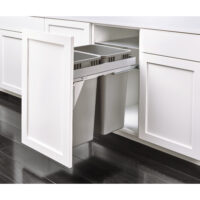 Rev-A-Shelf Steel Top Mount Pullout Waste/Trash Container Double 8 qt