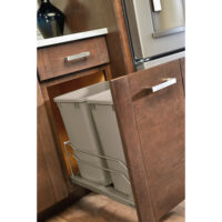 Rev-A-Shelf Steel Bottom Mount Double Pullout Waste/Trash Container w/ Soft-Close