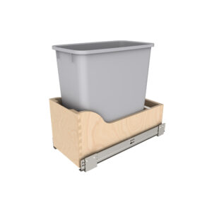 Rev-A-Shelf Wood Vanity Cabinet Pullout Trash/Waste Container w/ Soft-Close 12"
