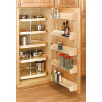 Rev-A-Shelf Wood D-Shaped 5-Shelf Lazy Susan for 52" H Cabinets