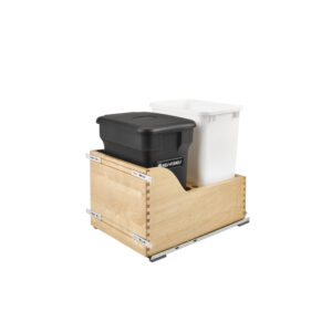 Rev-A-Shelf Wood Pullout Trash/Waste and Compost Container w/ Soft-Close