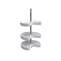 Rev-A-Shelf Polymer Kidney-Shaped 3-Shelf Lazy Susan for 31" H Corner Wall Cabinets