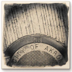 Cityscape Tile Akron Manhole Cover