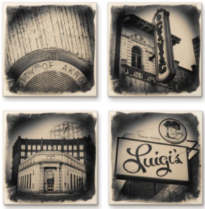 Cityscape Tile Akron Tile Coaster Collection