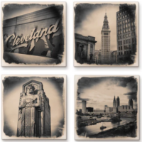 Cityscape Tile Cleveland Tile - Coaster Collection
