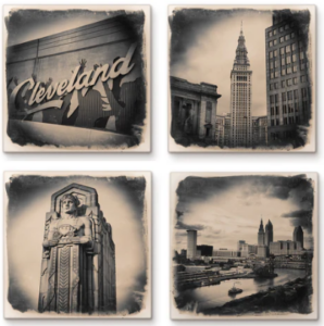 Cityscape Tile Cleveland Tile - Coaster Collection