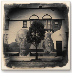 Cityscape Tile Columbus American Gothic Mural