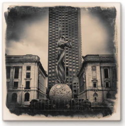 Cityscape Tile Cleveland Fountain of Eternal Life