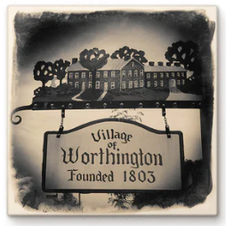 Cityscape Tile Worthington Village of Worthing Sign