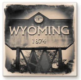 Cityscape Tile Wyoming Ohio Sign