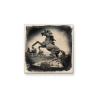 Cityscape Tile Cincinnati Mustang Statue