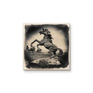 Cityscape Tile Cincinnati Mustang Statue