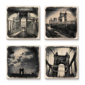 Cityscape Tile Cincinnati Roebling Bridge Tile