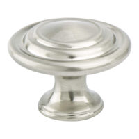Berenson Traditional Advantage Four Brushed Nickel Ringed Knob