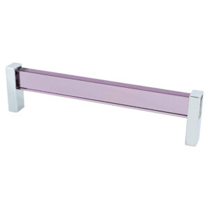 Berenson Prism 160mm CC Purple Acrylic and Polished Chrome Pull