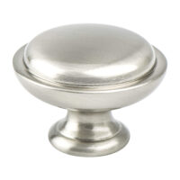 Berenson Traditional Advantage One Brushed Nickel Rimmed Knob