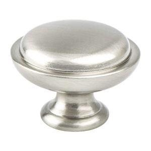 Berenson Traditional Advantage One Brushed Nickel Rimmed Knob